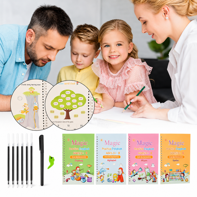 Magic Practice Copybook (4 Book + 10 Refill) (A-127)