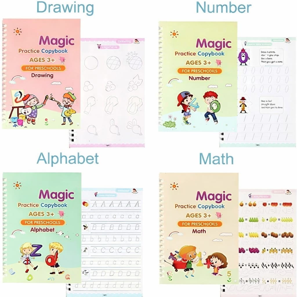 Magic Practice Copybook (4 Book + 10 Refill) (A-127)
